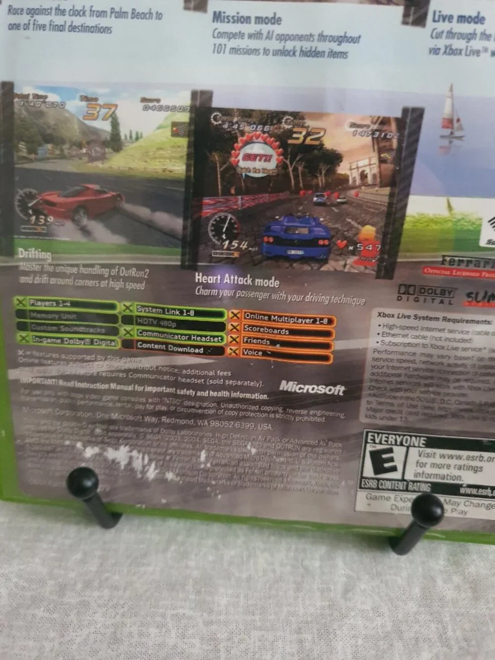 OutRun 2 (Microsoft Xbox, 2004) CIB Case & Artwork Worn - Disc Very Good Tested
